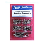 Marine Fasteners 72 Piece SS Tapping Screw Kit